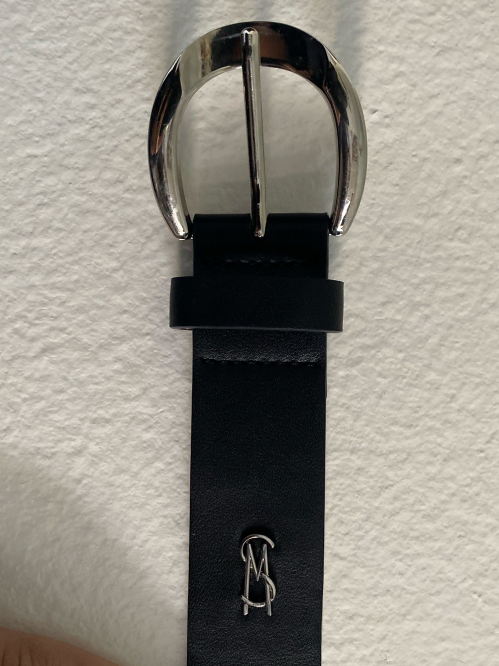 Steve Madden Belt Black/Silver 1.5inch